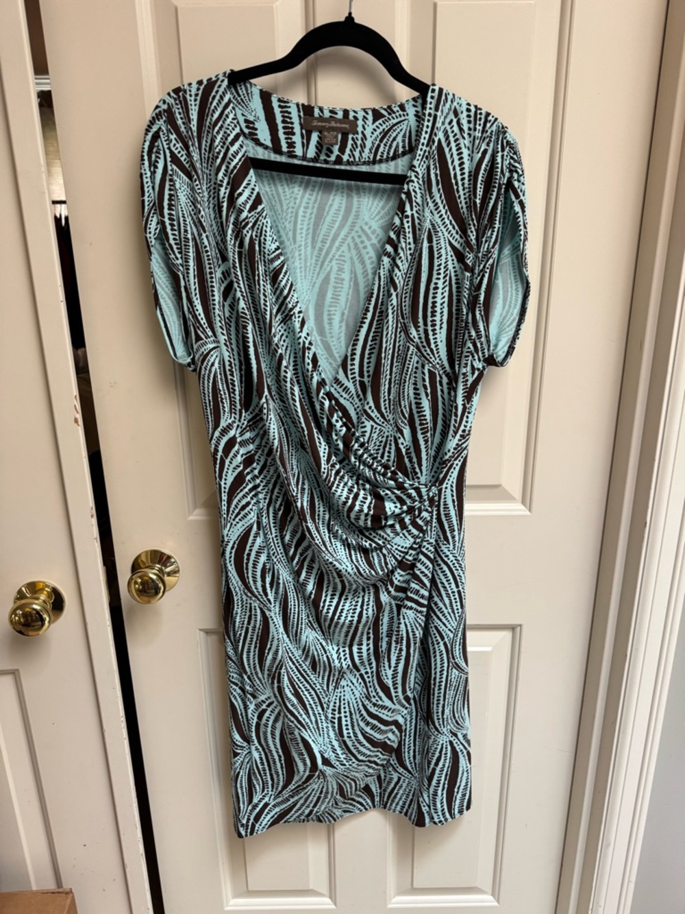 Tommy Bahama Sands Aswirl Midi Wrap Dress - Picture 2 of 6